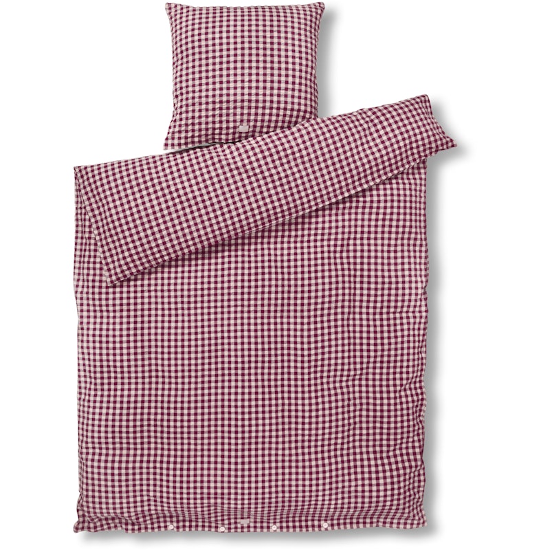 Bæk & Bølge Sengesæt 150x210 cm, Rosa / Blomme