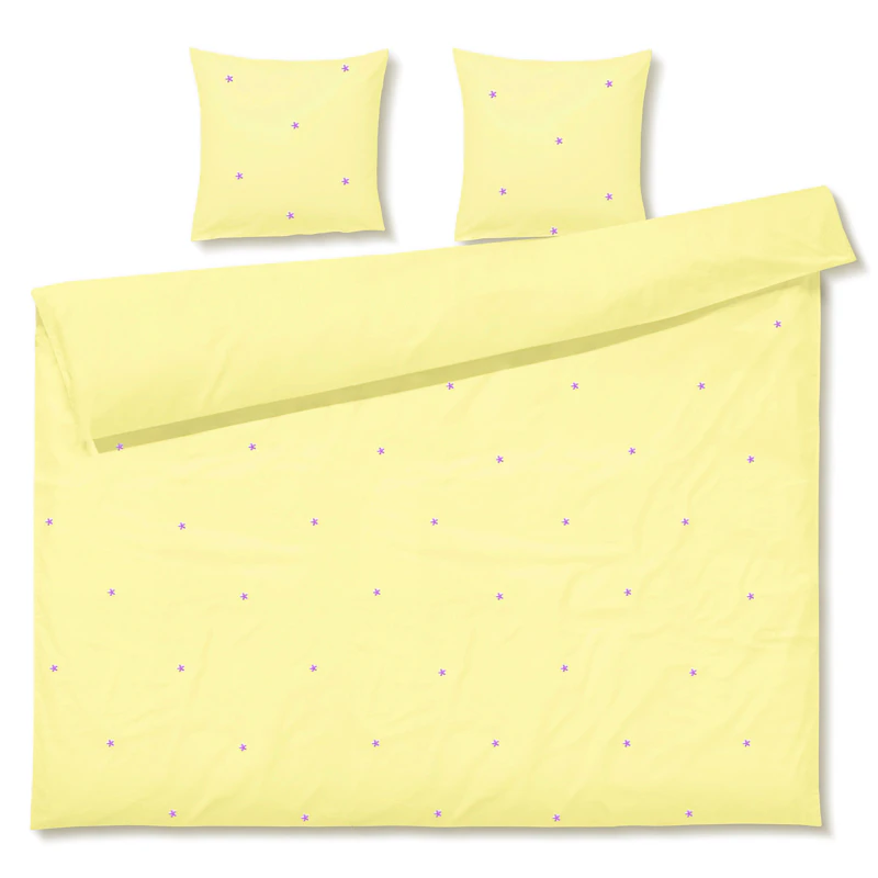 Juna Sengesæt 220x220 cm + 50x60 cm, Gult