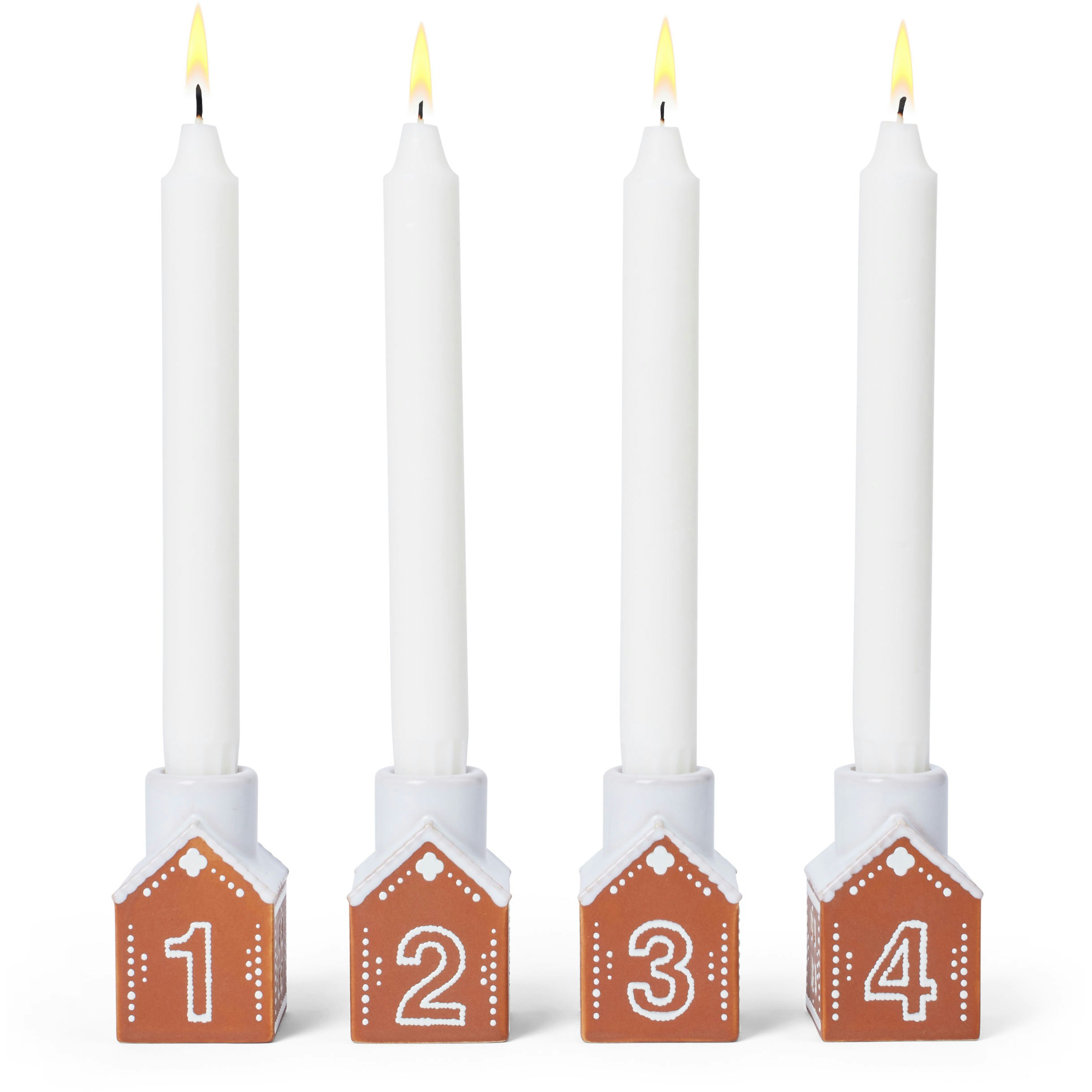 K&auml;hler Gingerbread Adventslysestage H7,5 Cm - Lysestager Stent&oslash;j Brun - 693538