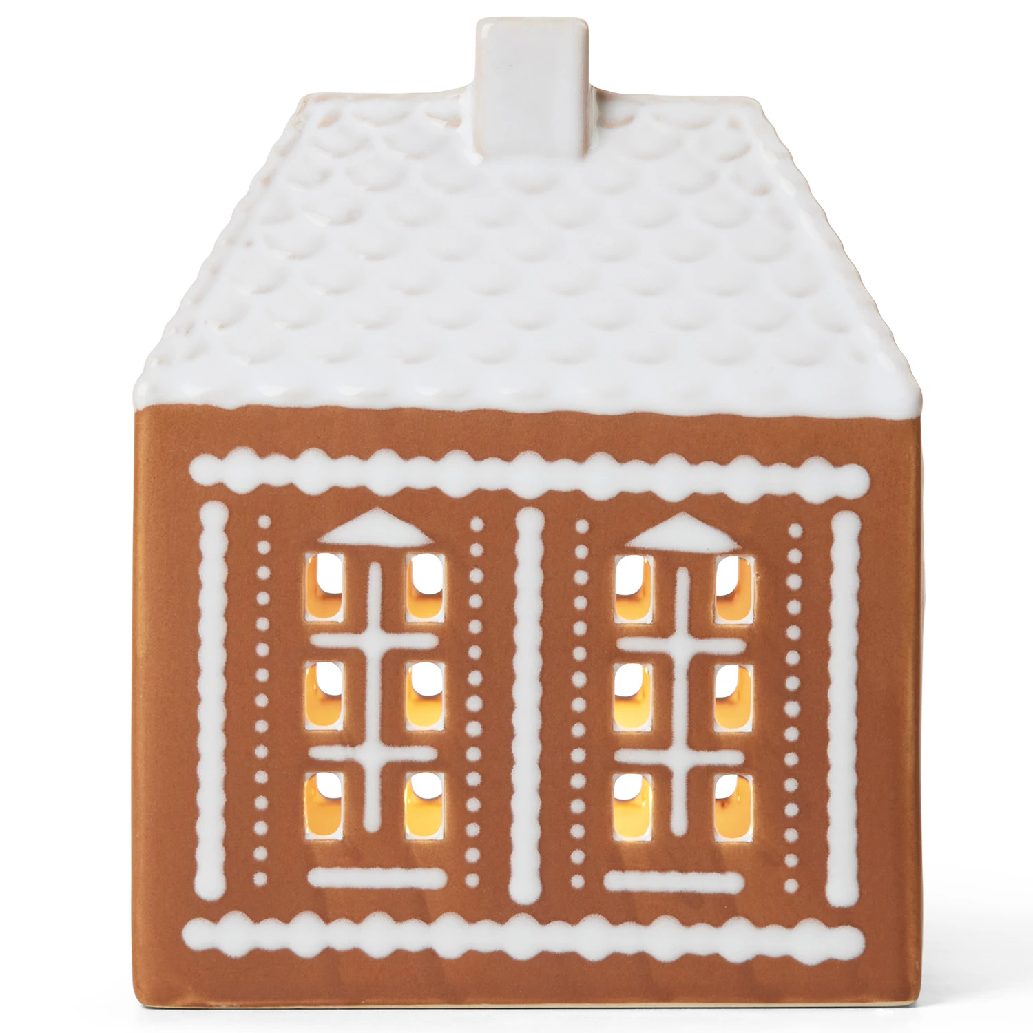 K&auml;hler Gingerbread Lysestage Medium - Julepynt Keramik Brun - 693523