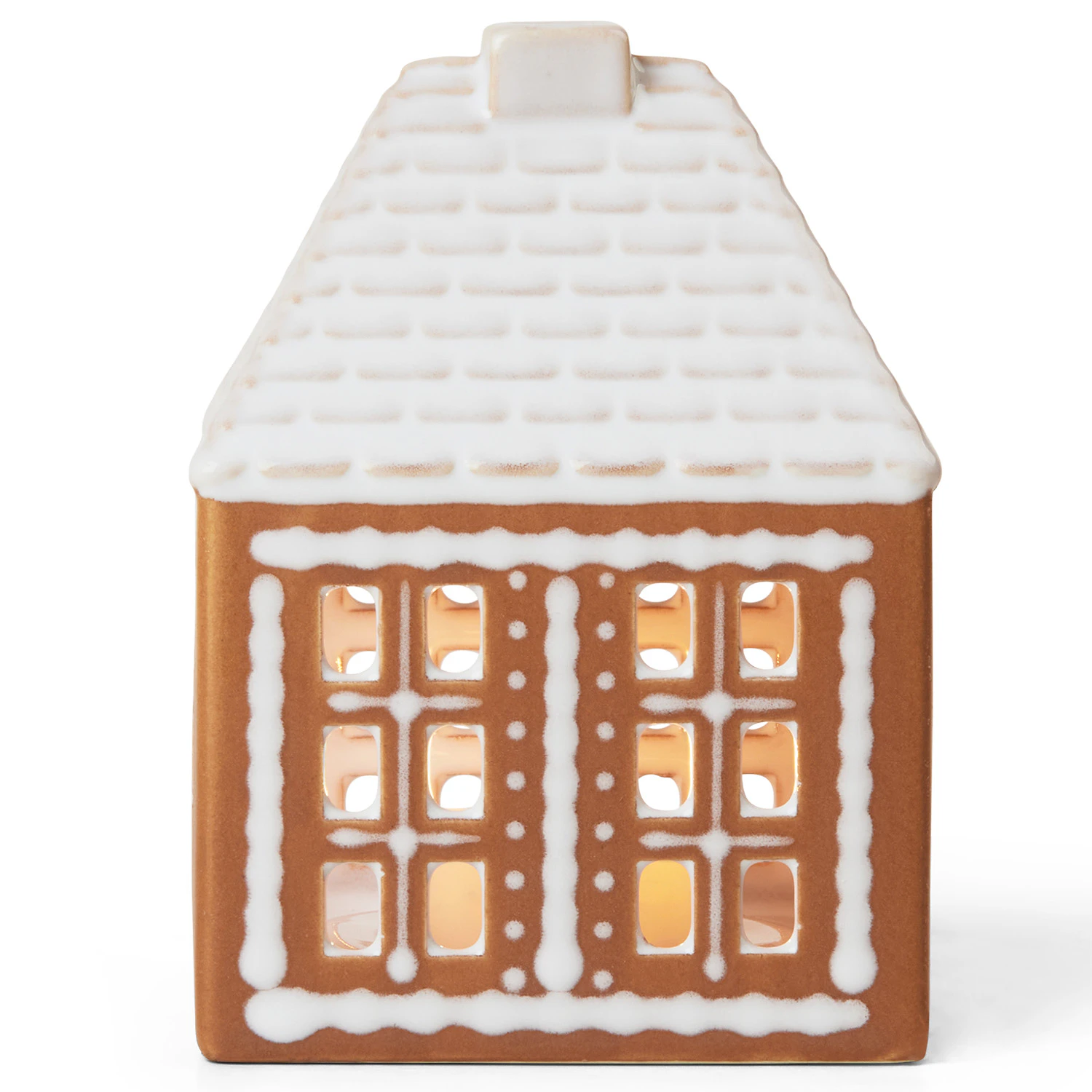 K&auml;hler Gingerbread Lysestage Small - Julepynt Keramik Brun - 693524