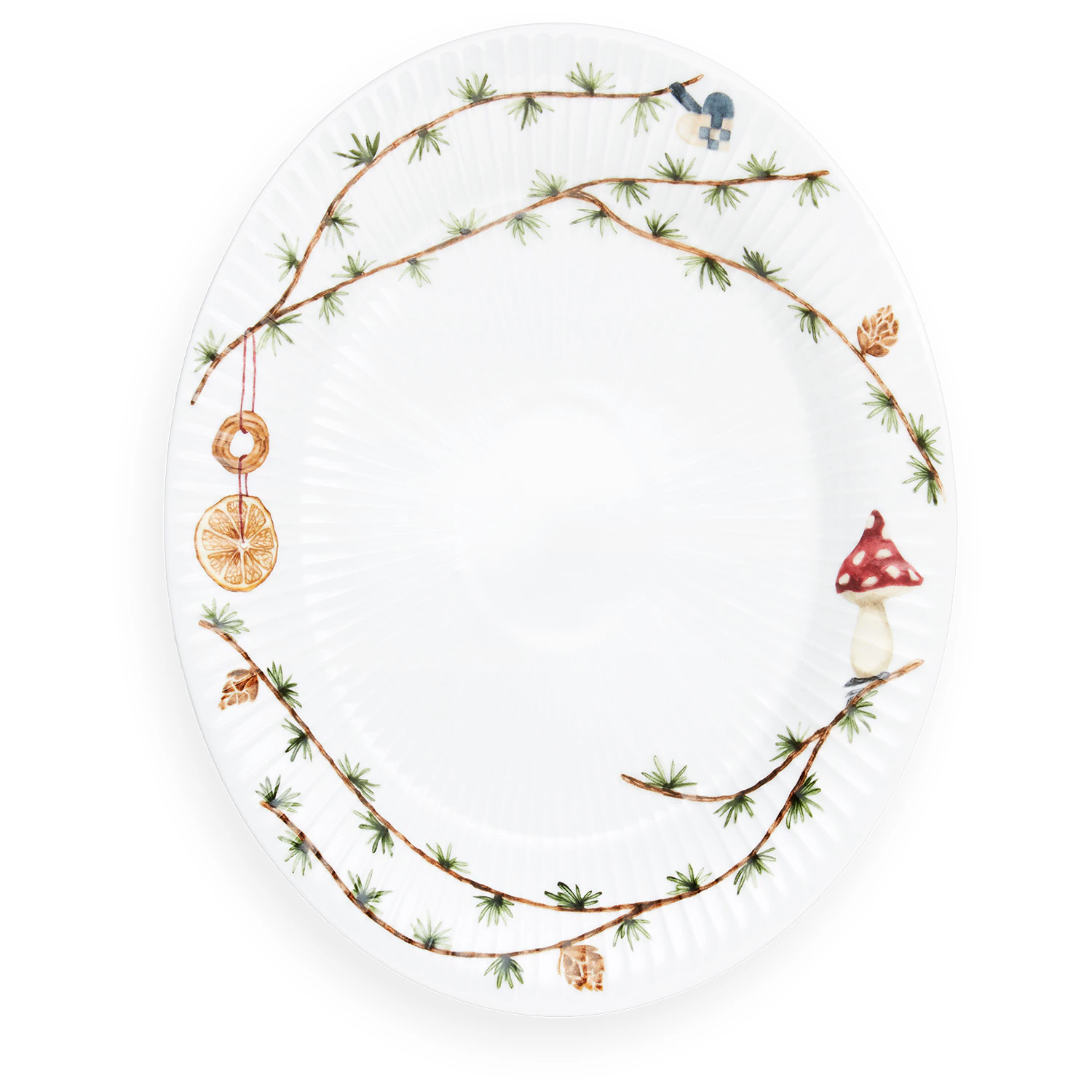 K&auml;hler Hammersh&oslash;i Christmas Fad 22,5x28,5 Cm - Serveringssk&aring;le Porcel&aelig;n Hvid - 690112