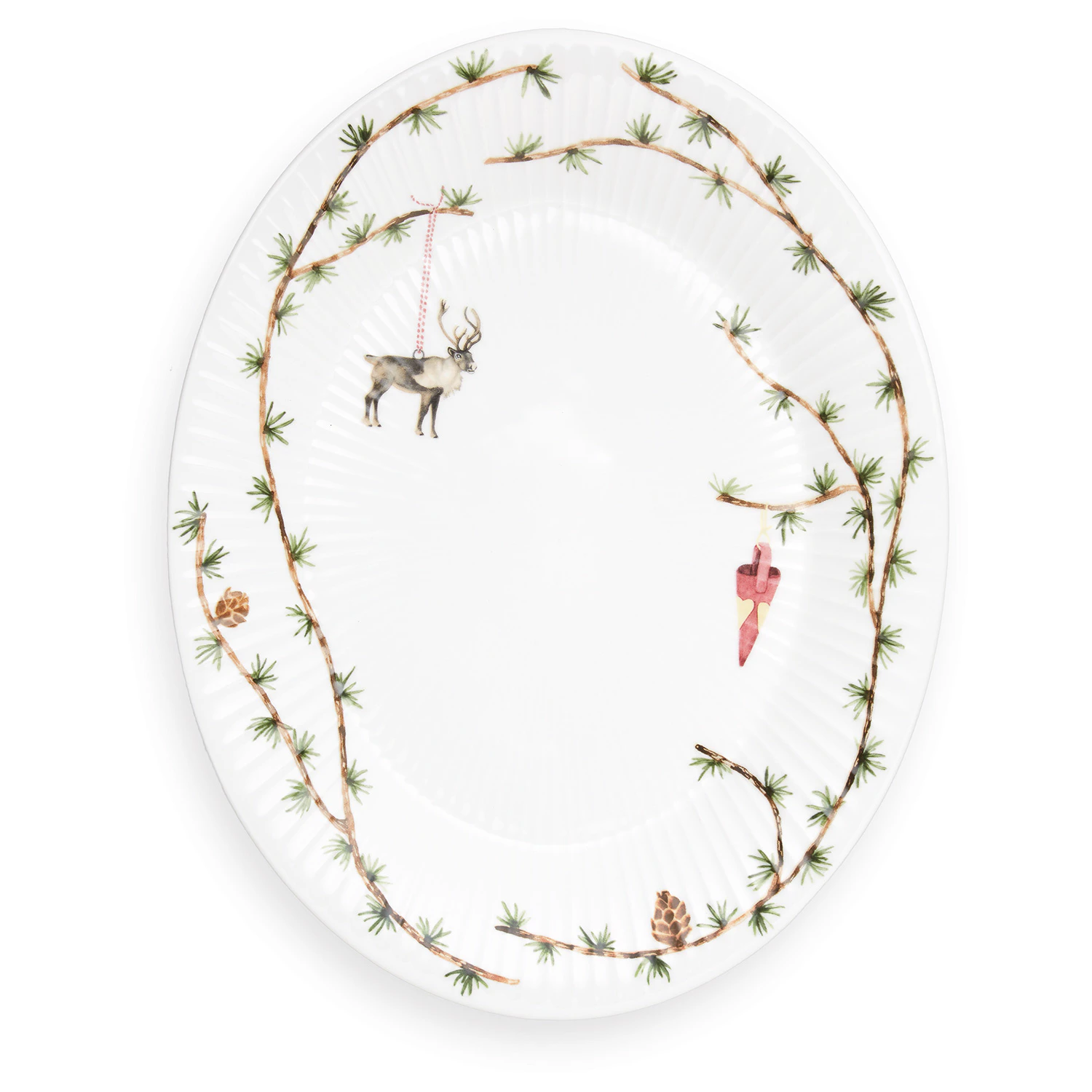K&auml;hler Hammersh&oslash;i Christmas Fad 27x34 Cm - Serveringssk&aring;le Porcel&aelig;n Hvid - 693206