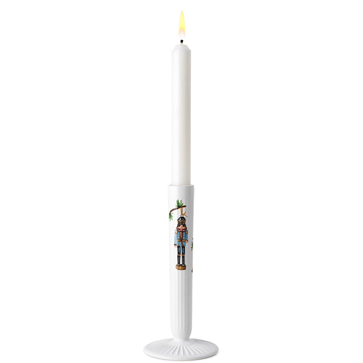 K&auml;hler Hammersh&oslash;i Christmas Lysestage 20 Cm - Julepynt Porcel&aelig;n Hvid - 693250