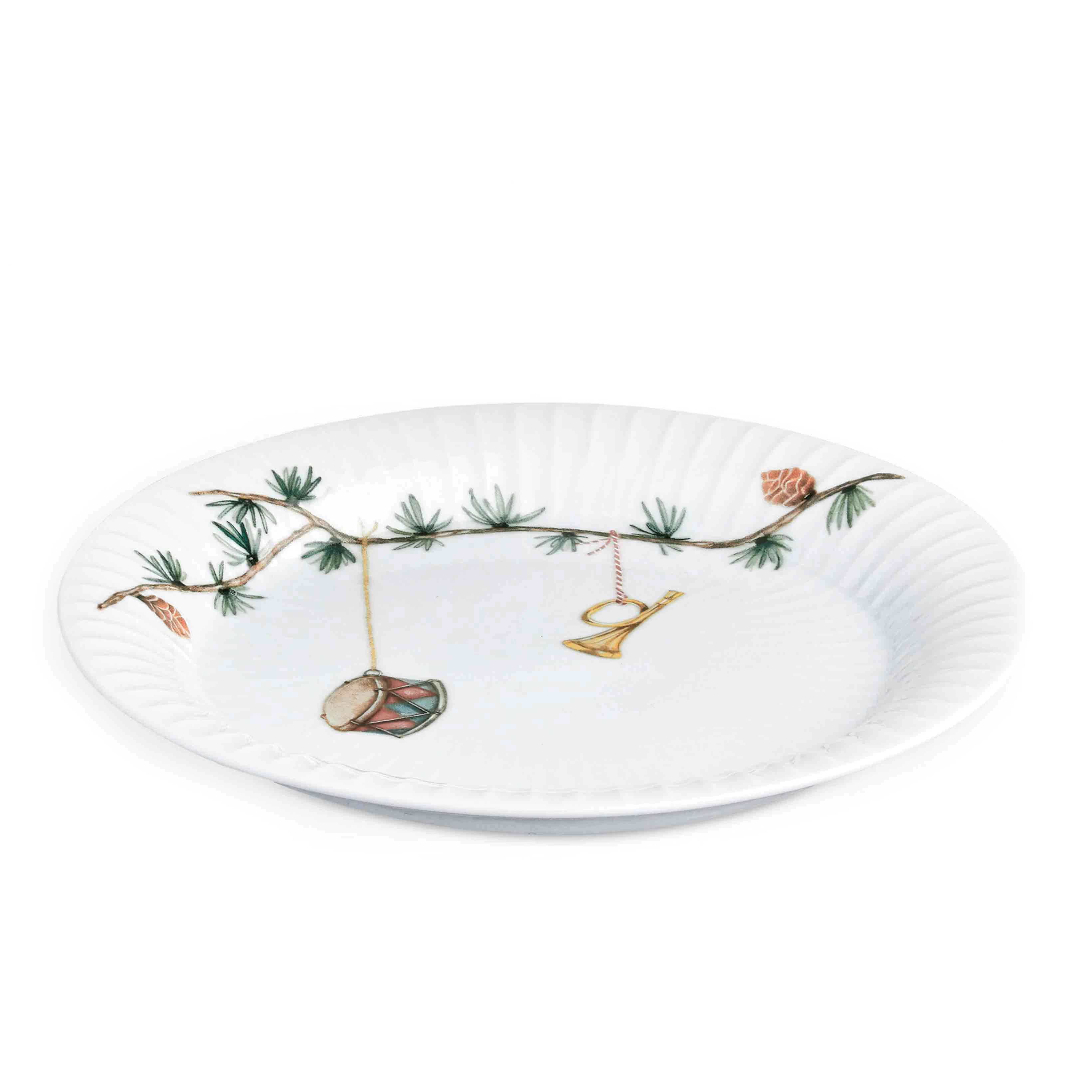K&auml;hler Hammersh&oslash;i Christmas Plate &Oslash;19 Cm - Asietter Porcel&aelig;n Hvid - 693202
