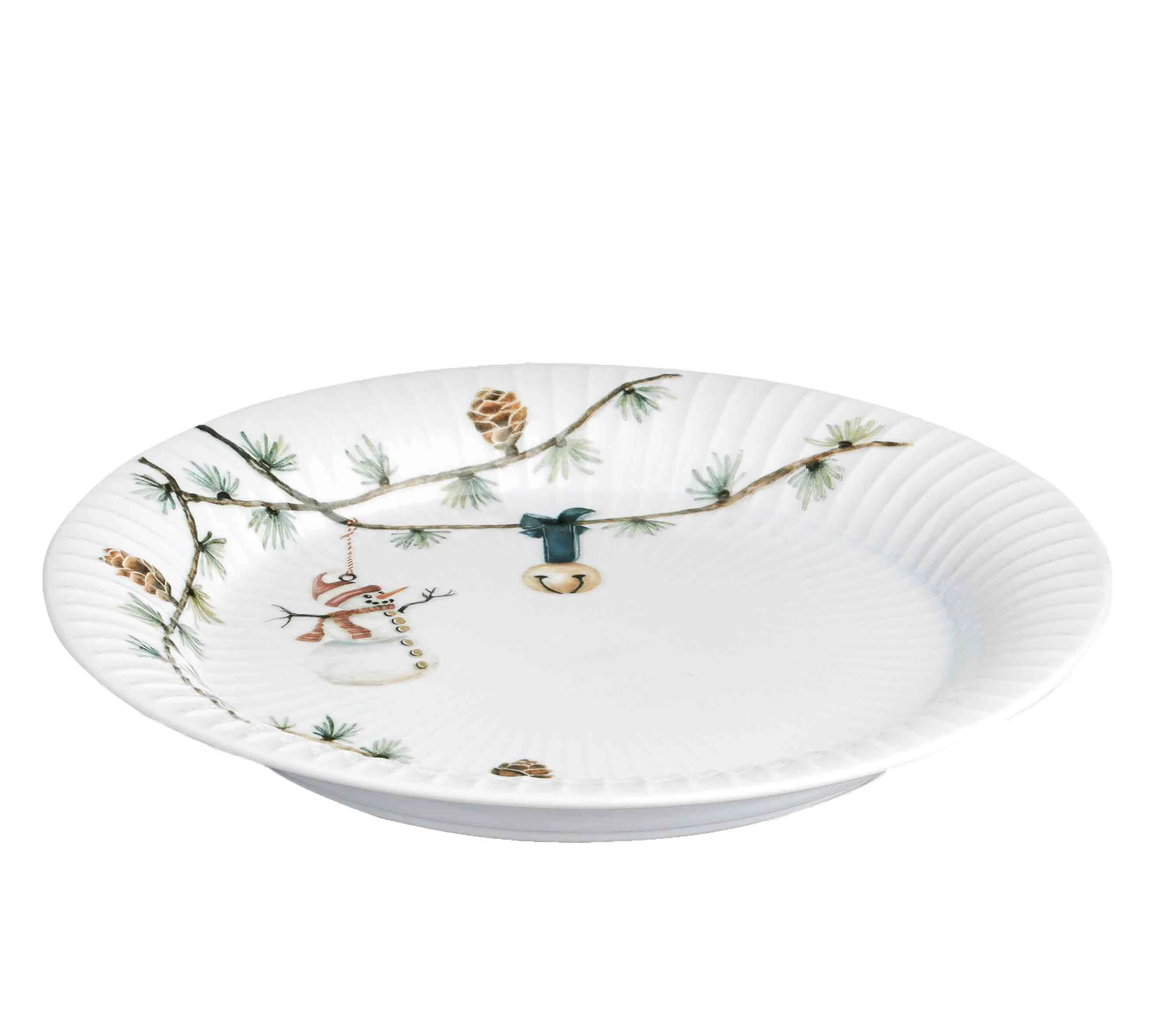 K&auml;hler Hammersh&oslash;i Christmas Plate &Oslash;22 Cm - Asietter Porcel&aelig;n Hvid - 693204