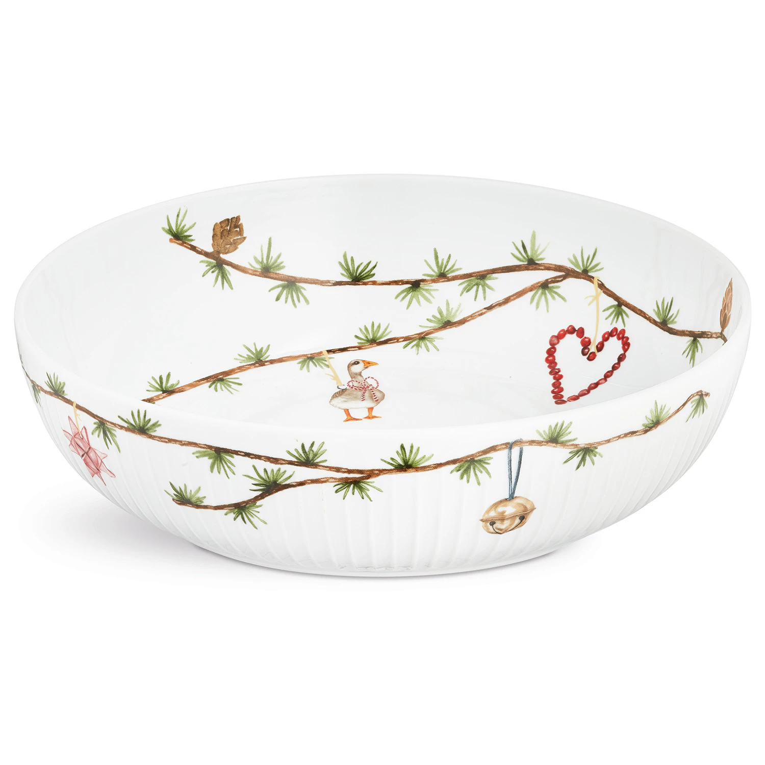 K&auml;hler Hammersh&oslash;i Christmas Sk&aring;l 30 Cm - Serveringssk&aring;le Porcel&aelig;n Hvid - 693207