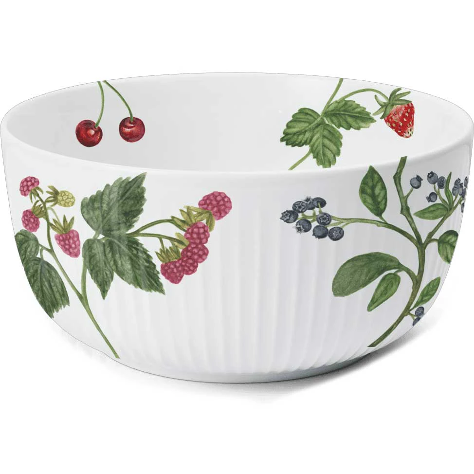 K&auml;hler Hammersh&oslash;i Summer Sk&aring;l 21 Cm Summer Berries - Serveringssk&aring;le Porcel&aelig;n Hvid - 693336