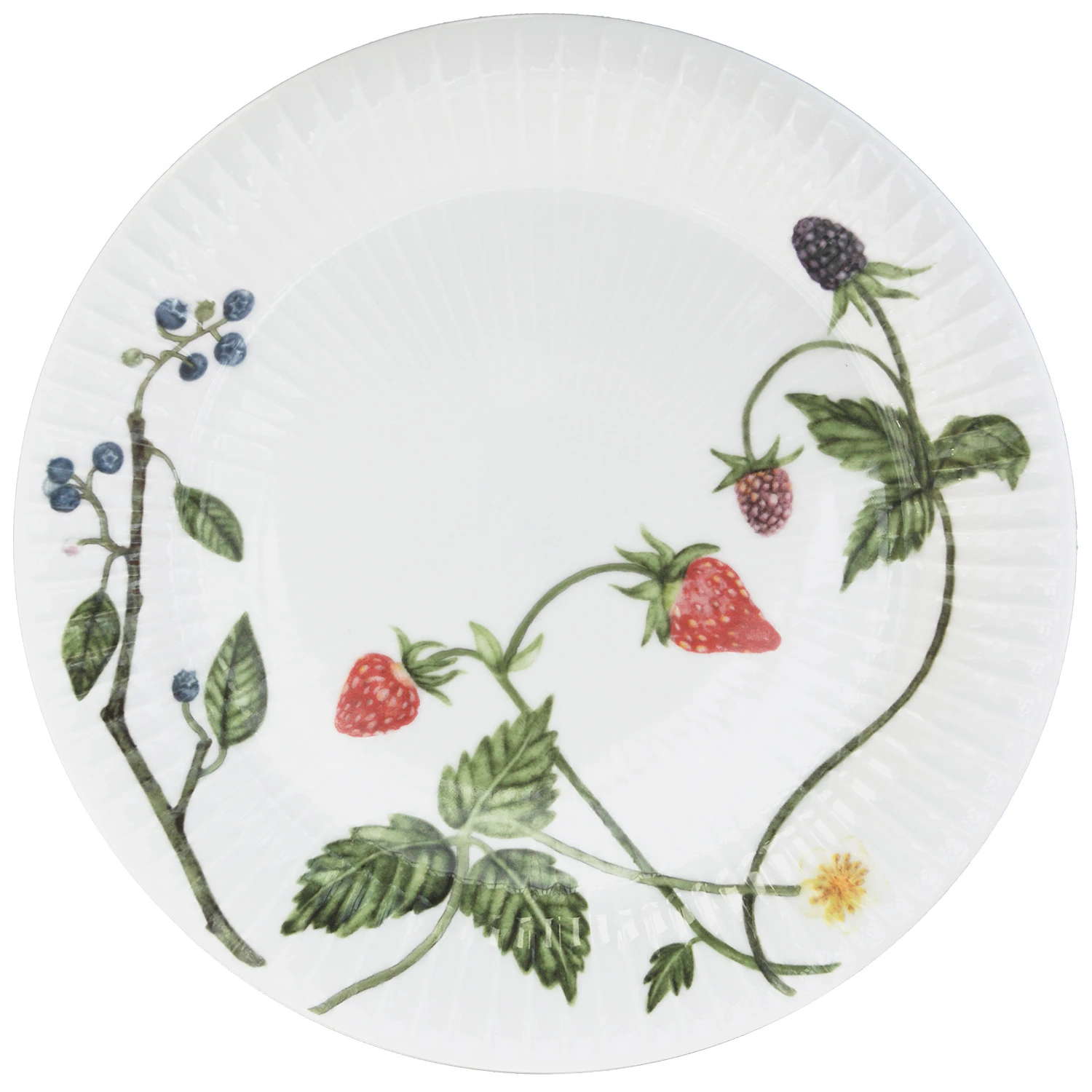 K&auml;hler Hammersh&oslash;i Summer Tallerken &Oslash;22 Cm Berries - Asietter Porcel&aelig;n Hvid - 693290