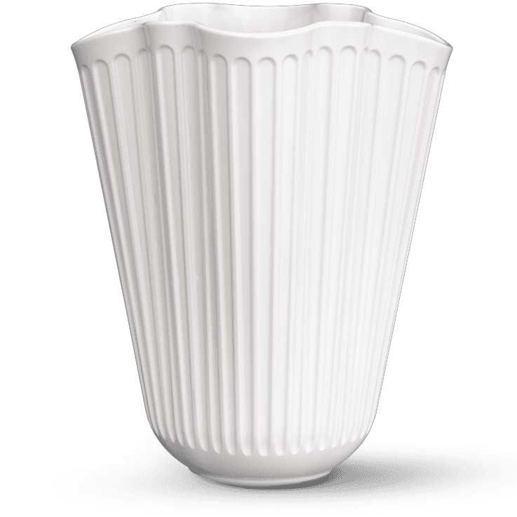 K&auml;hler Hammersh&oslash;i Unfold Vase 16,5 Cm - Vaser Keramik Hvid - 693287