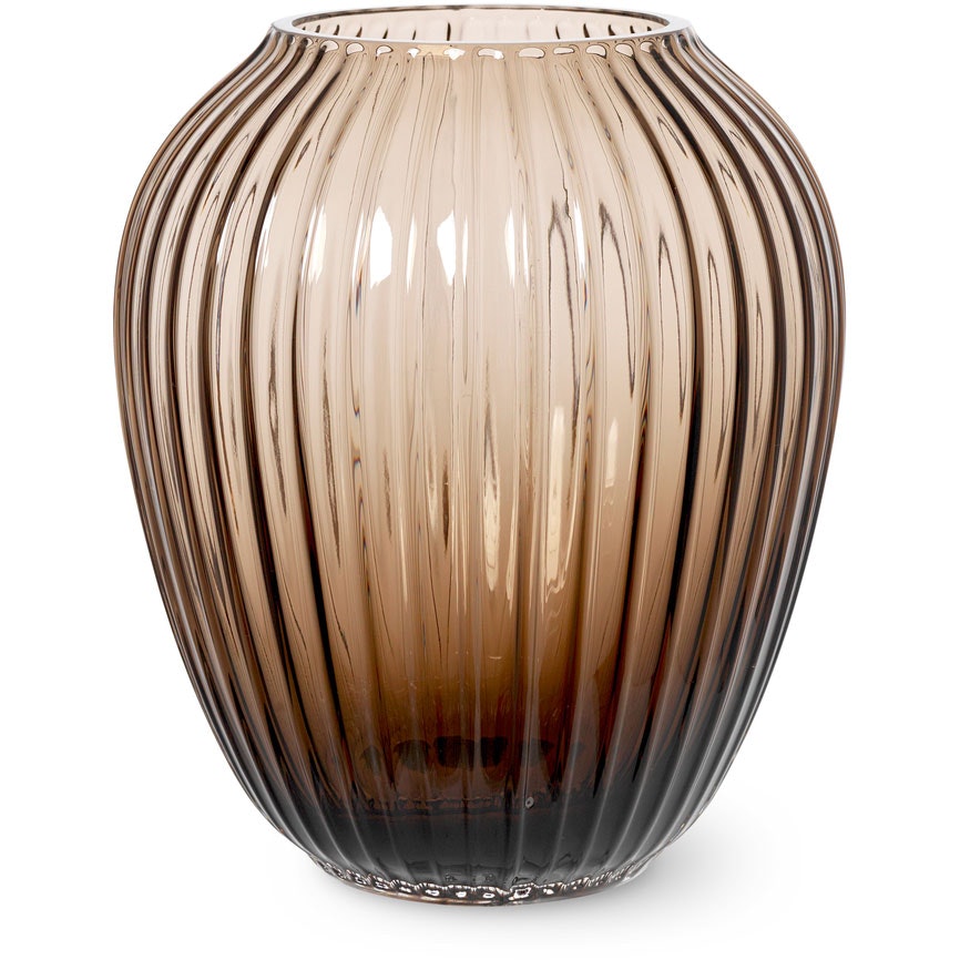 K&auml;hler Hammersh&oslash;i Vase 18,5 Cm Walnut - Vaser Mundbl&aelig;st Glas Valn&oslash;d - 693188