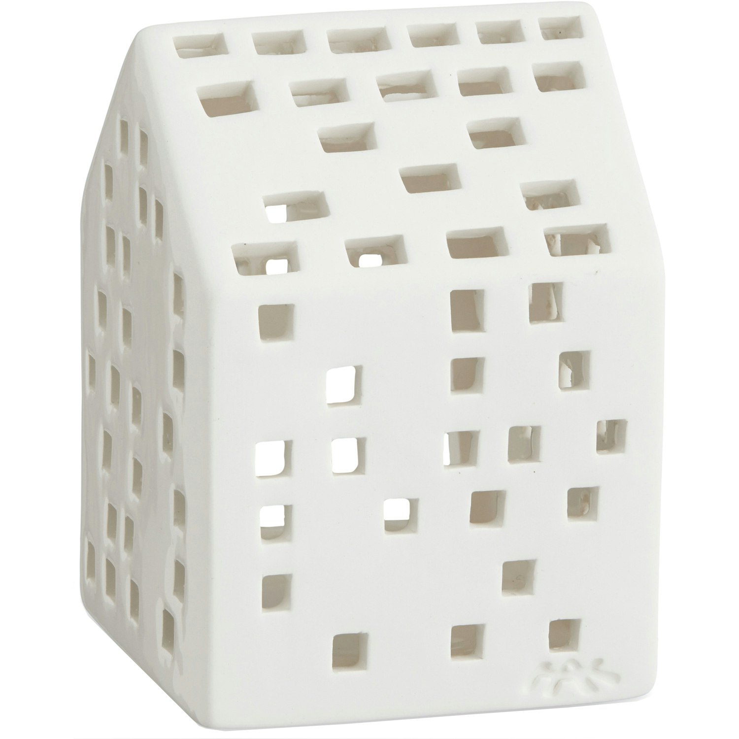 K&auml;hler Urbania Klassisk Lyshus - Lysestager Keramik Hvid - 691095