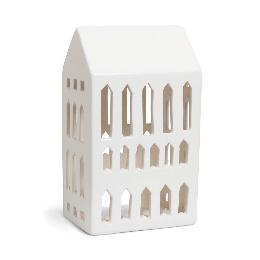 K&auml;hler Urbania Kyrka Lyshus - Fyrfadsstager Keramik Hvid - 691102