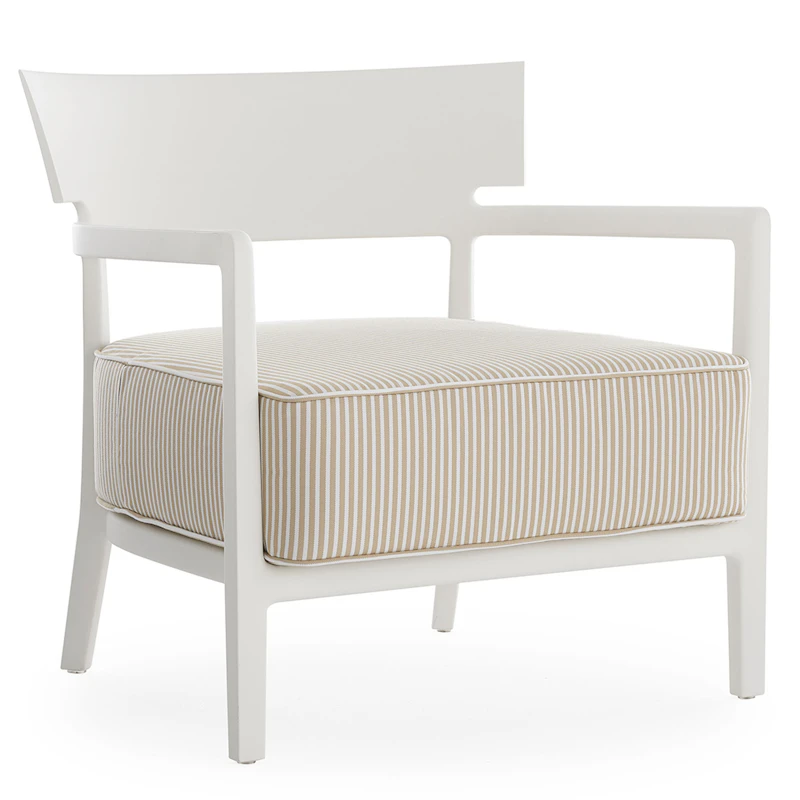 Cara Mat Lænestol, Hvid / Beige