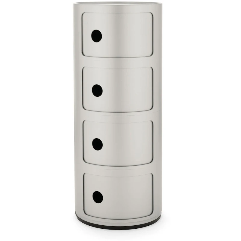 Componibili Classic Opbevaring, Mat med 4 Rum, Sølv