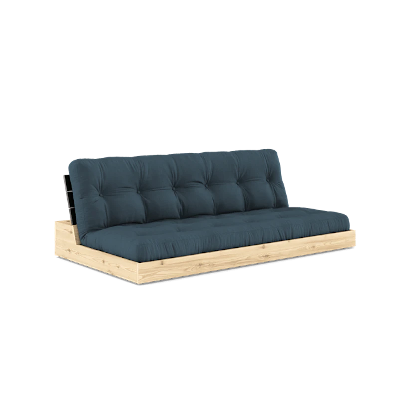 Base Sovesofa Med 5-Lags Madras Black Night/Petroleum