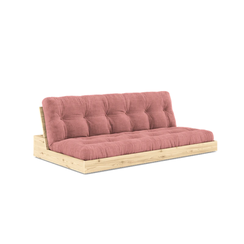 Base Sovesofa Med 5-Lags Madras Klar/Sorbet Pink