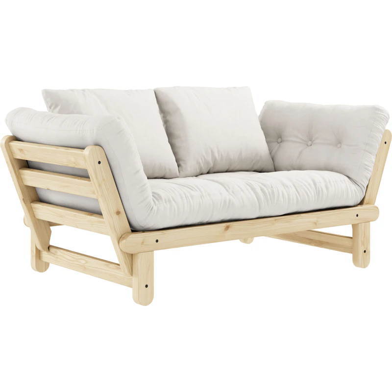 Beat Sofa Med Madras, Lakeret / Naturlig
