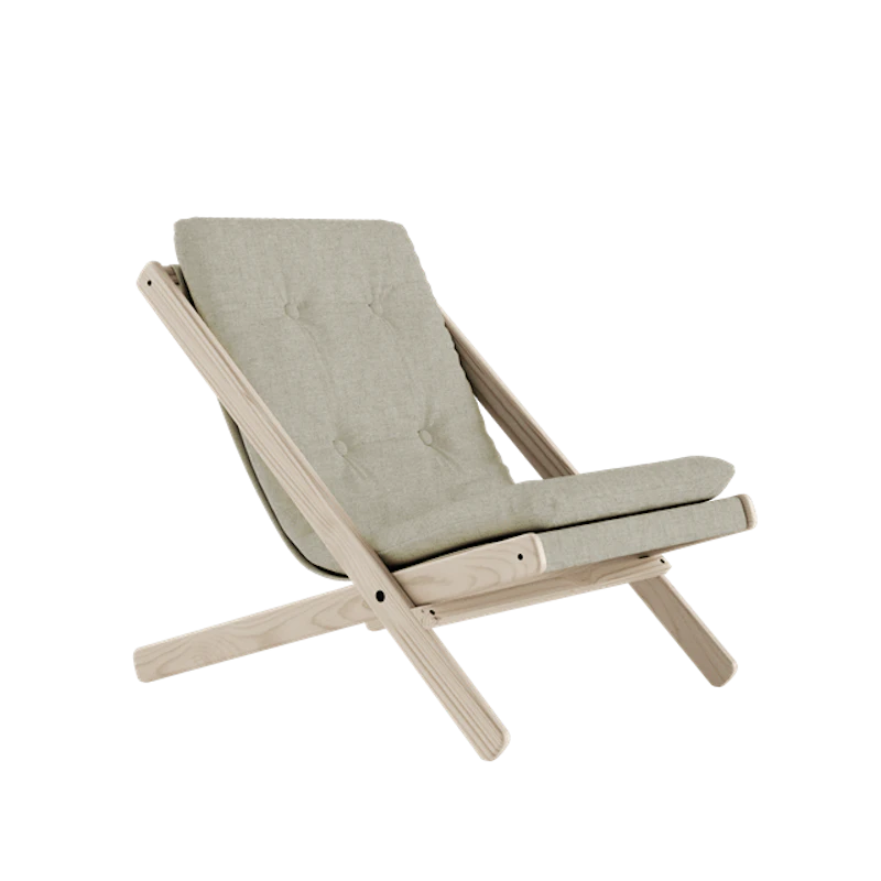 Boogie Lænestol M. Madras 914 Linen/Rå Bøg