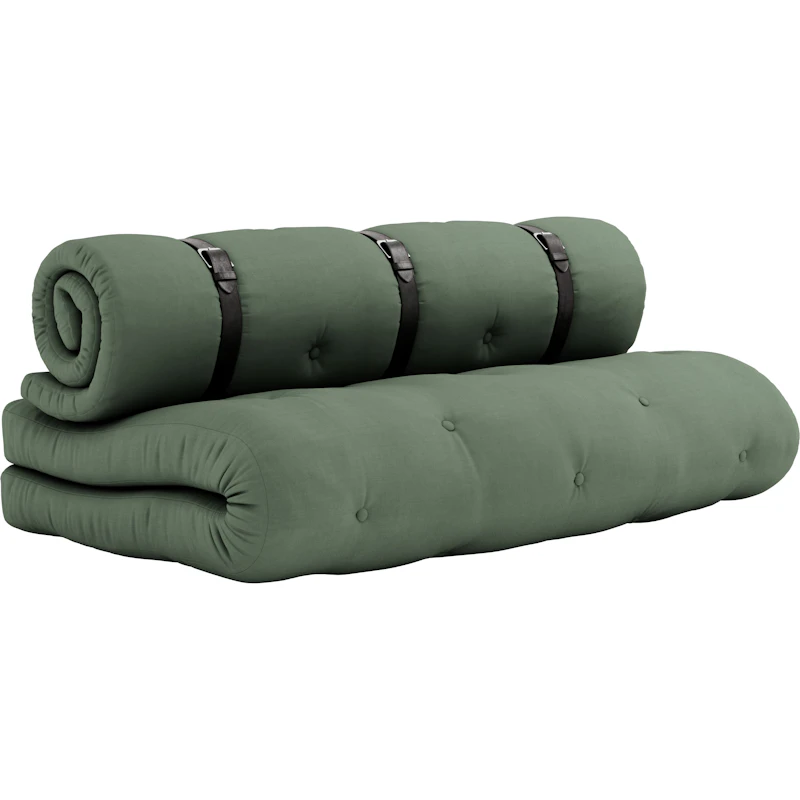 Buckle-Up Sofa Med Bælte, Olive Green / Brun