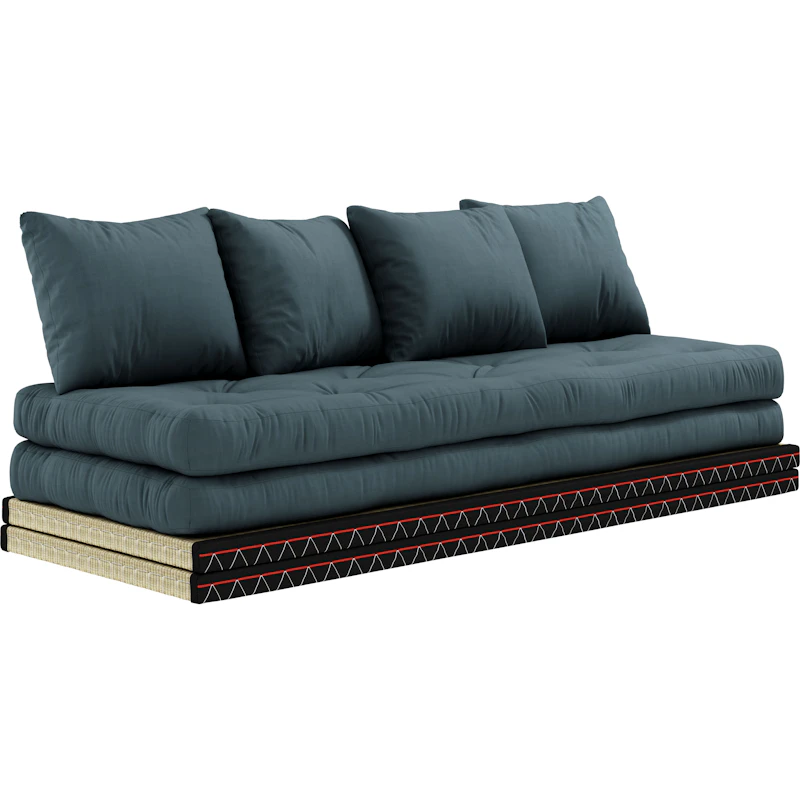 Chico Sofa Med Madras 80x200 cm, Petrolblå