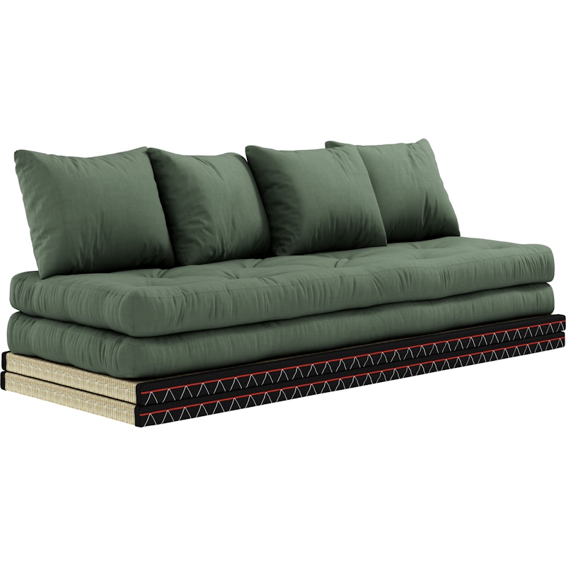 Chico Sofa Med Madras 80x200 cm, Olivengrøn
