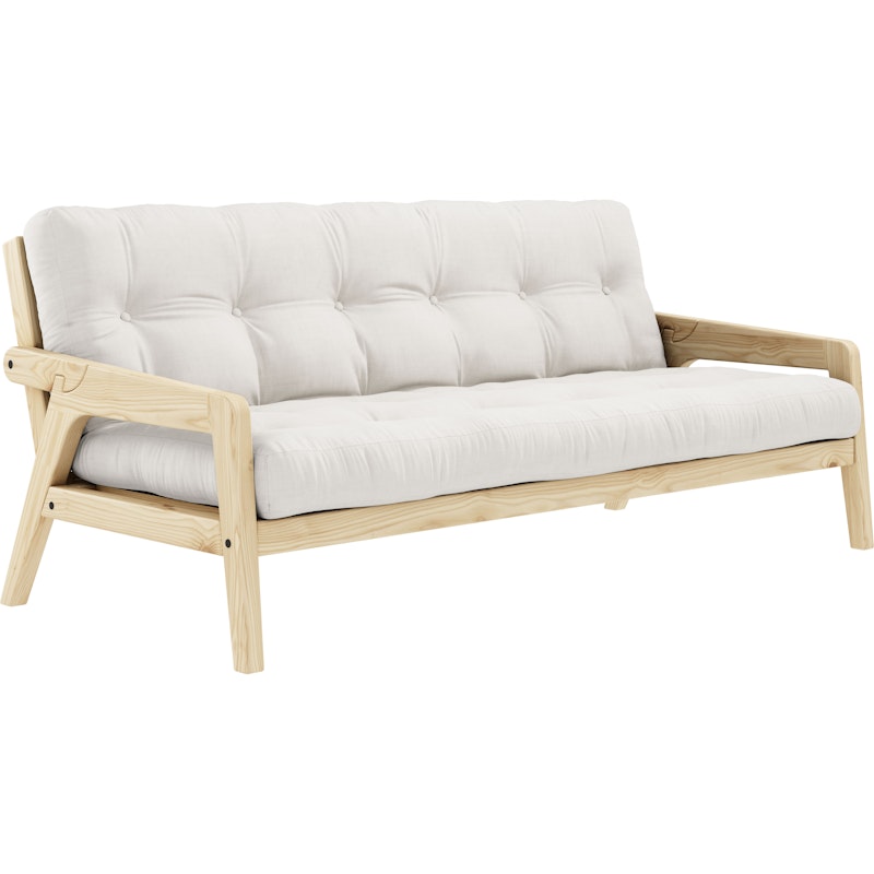 Grab Sovesofa Med Madras, Klarlakeret / Naturlig