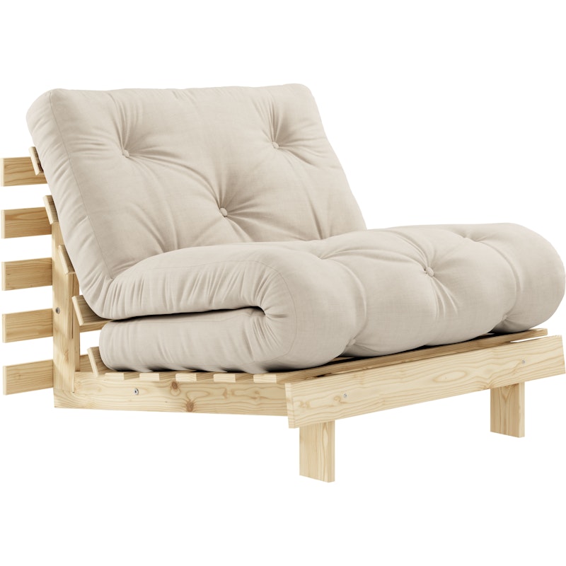 Roots 90 Loungestol, Fyrretræ / Beige