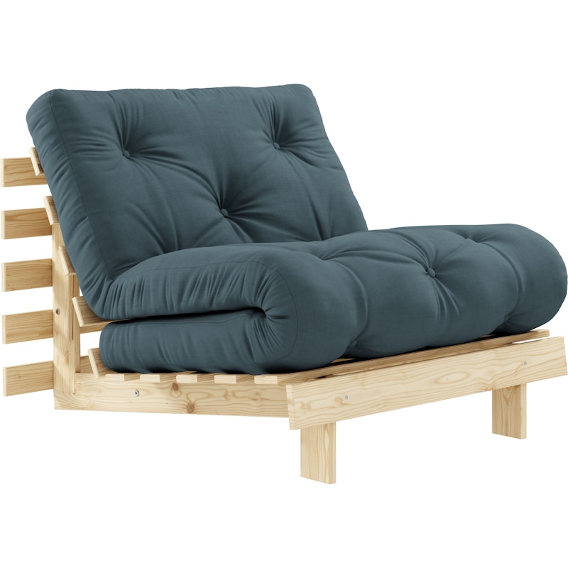 Roots 90 Loungestol, Fyrretræ / Petrolblå