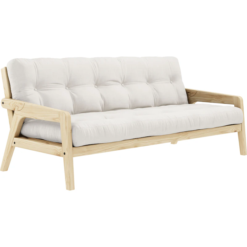 Grab Sovesofa Med Madras, Klarlakeret / Naturlig