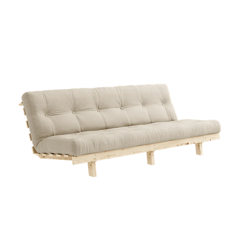 Lean Sovesofa Med Alpha Madras 130x200 Beige/Raw