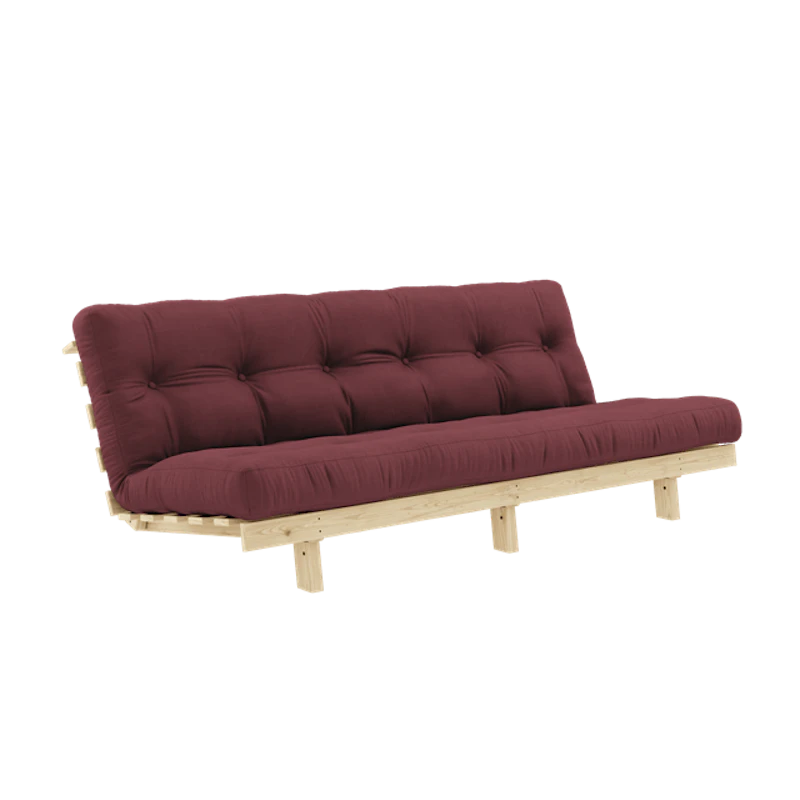 Lean Sovesofa Med Alpha Madras 130x200 Bordeaux/Raw