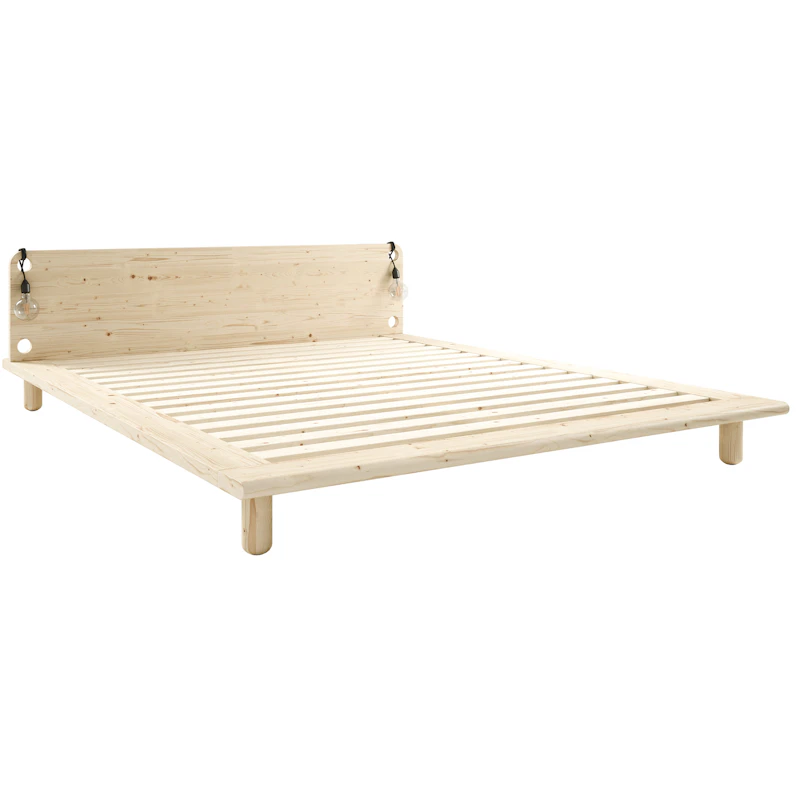 Peek Sengeramme Med 2 Lamper Klarlakeret, 180x200 cm