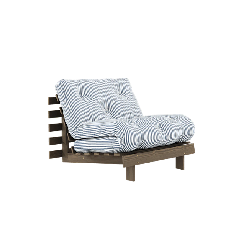 Roots Sovesofa Med Madras 90x200 Carob Brown/Beach Blue