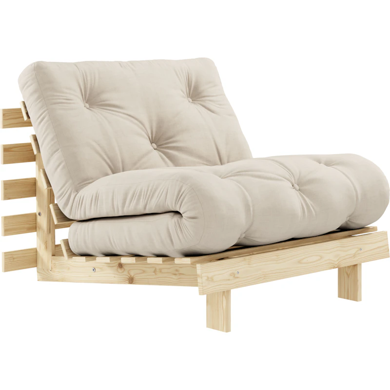 Roots 90 Loungestol, Fyrretræ / Beige