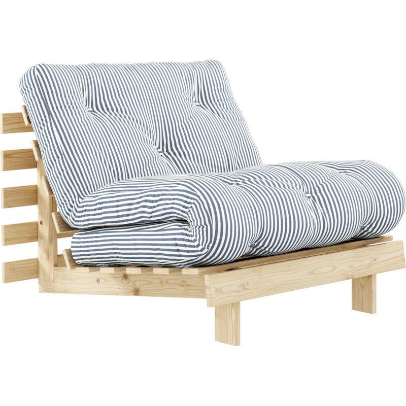Roots 90 Loungestol, Fyrretræ / Beach Blue
