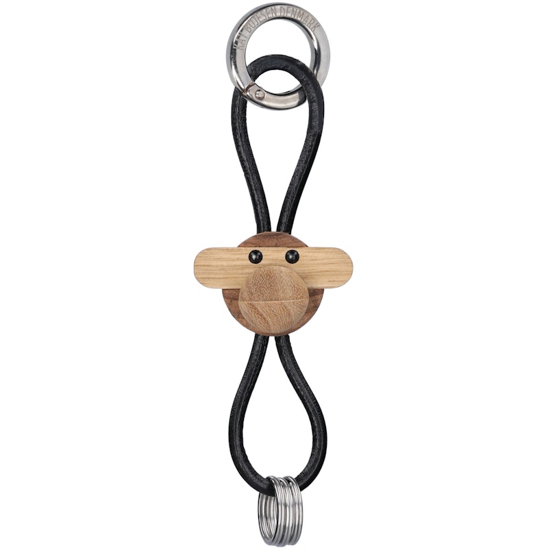 Nøglering Abe Sort / Sølv