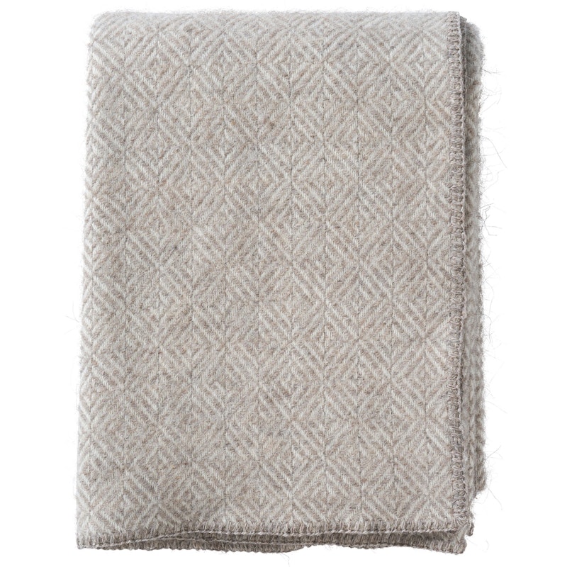 Diamonds Plaid 130x180 cm, Natural Beige