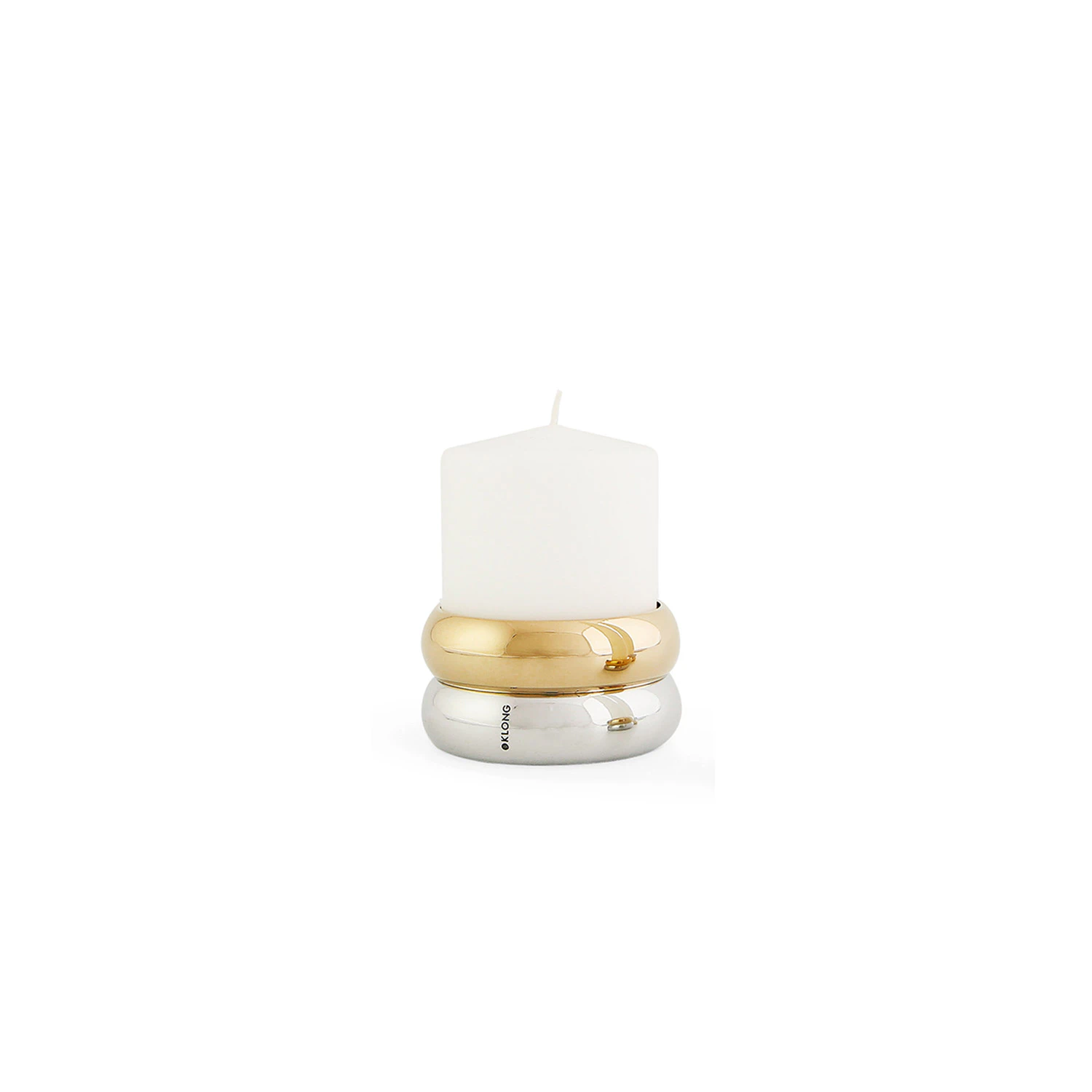 Klong Marriage Candle Holder - Lysestager Messing Silver - 30101