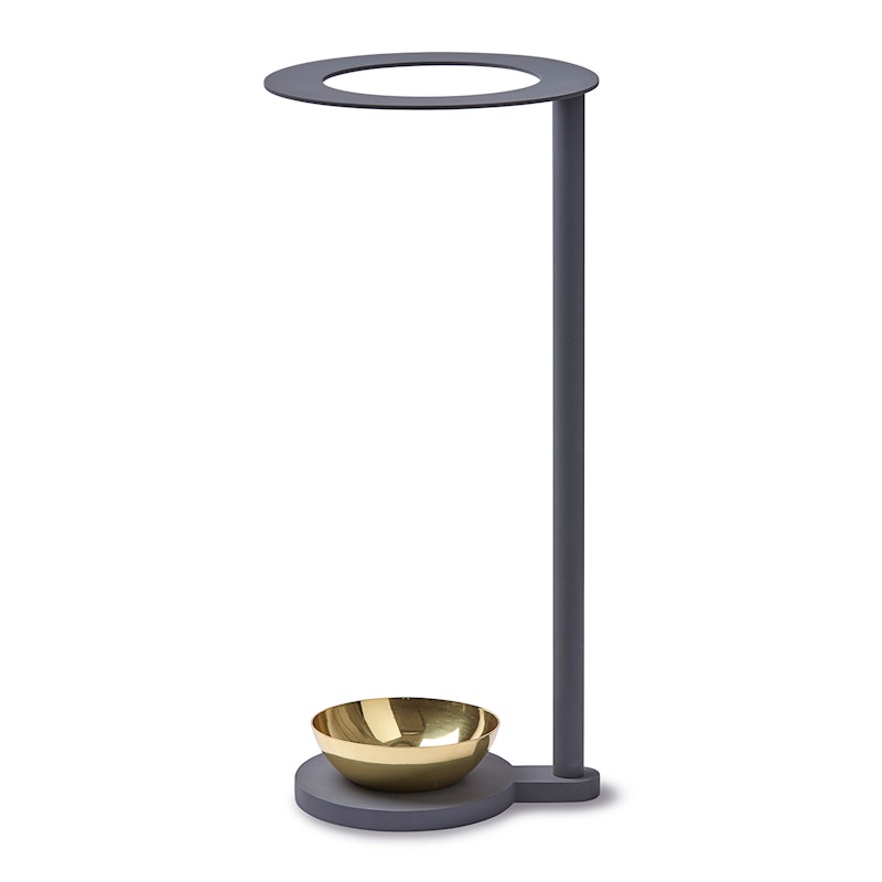Monokel Paraplystel, Grå/ Messing