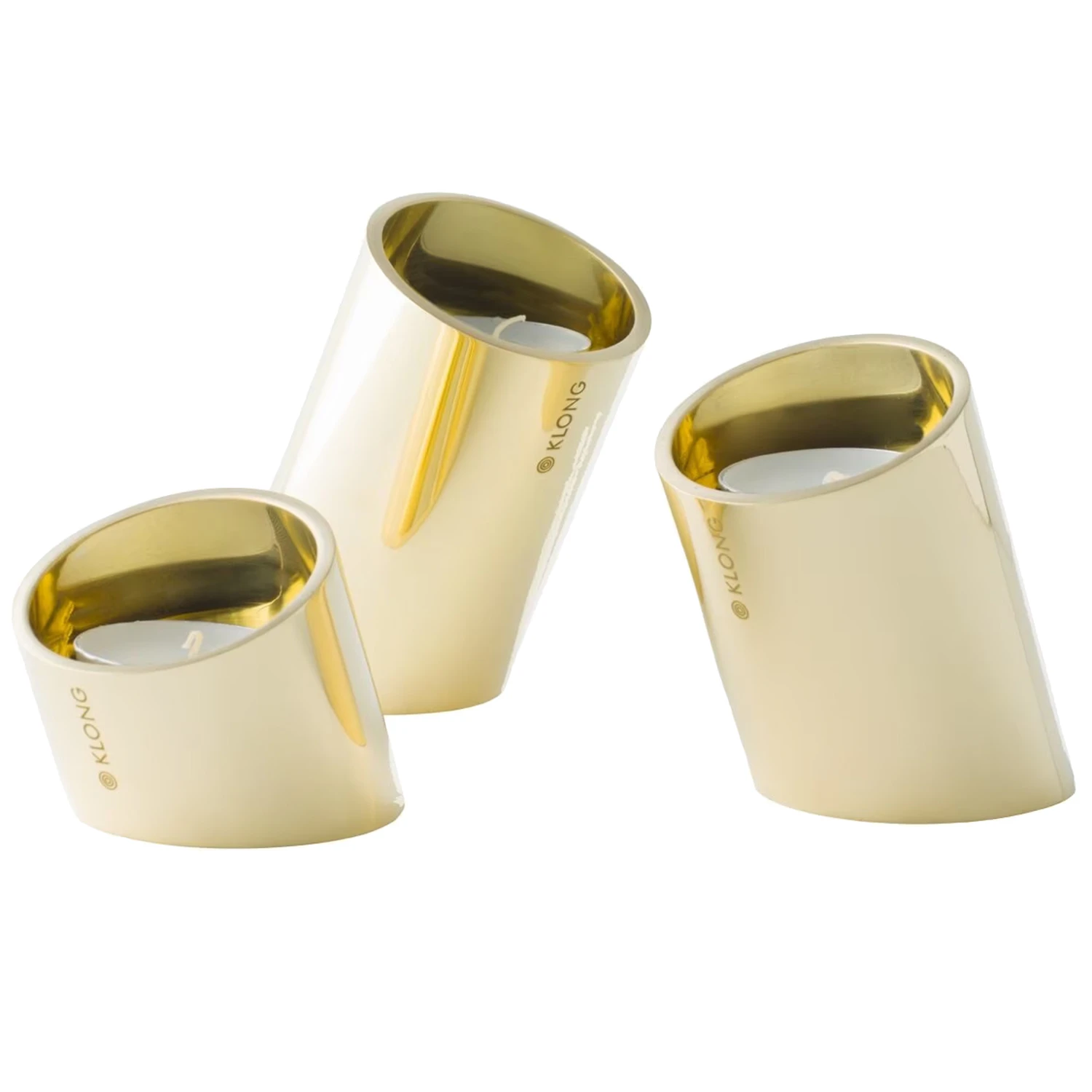 Klong Tipp Lysestager 3 Dele - Tilbeh&oslash;r Lysestager & Fyrfadsstager Messing - 30103