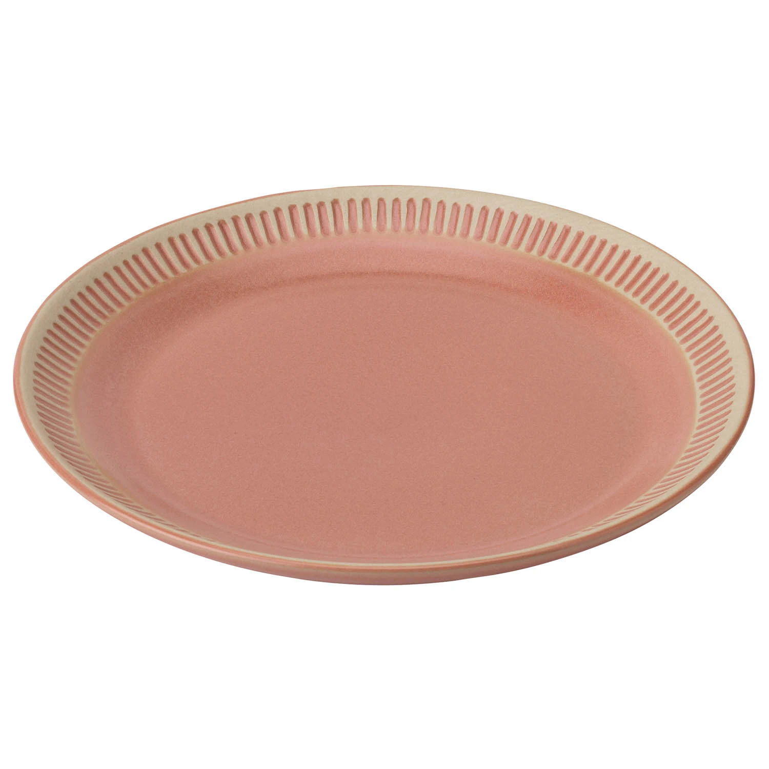 Knabstrup Keramik Colorit Tallerken 22 Cm farvet - Middagstallerkner Stent&oslash;j Koral - K1400-3