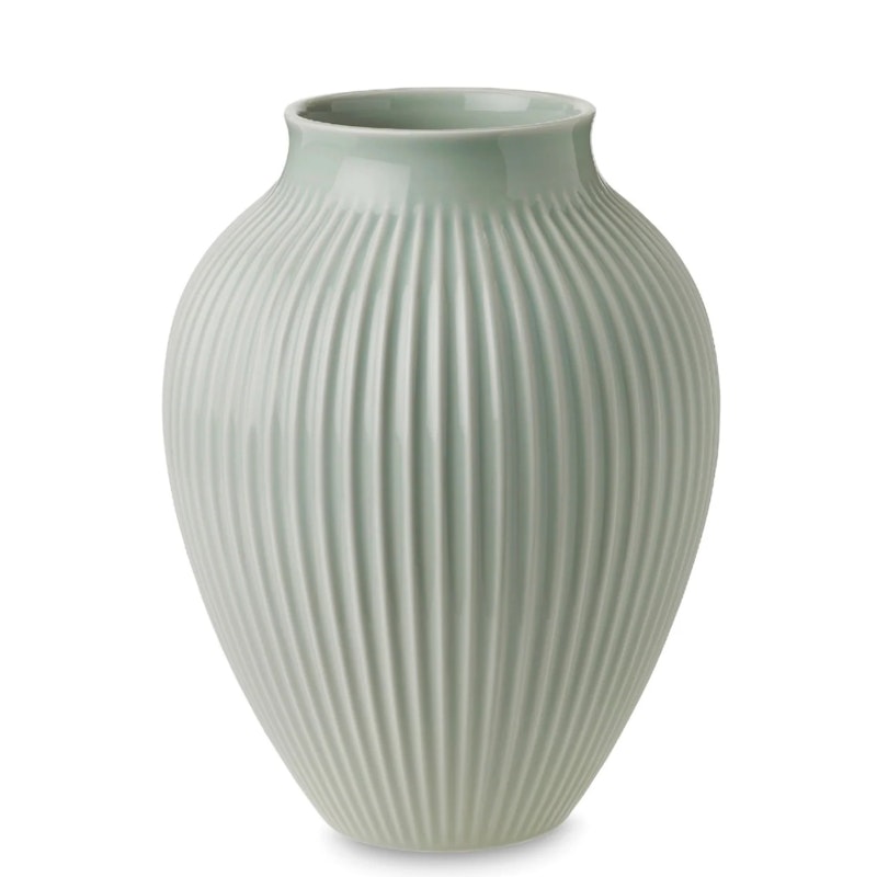 Vase Rillet 27 cm, Mint Green