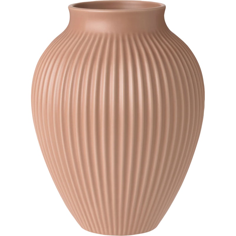 Vase Rillet 27 cm, Dusty Rose
