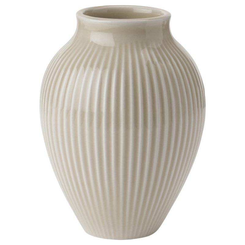 Vase Rillet 12,5 cm, Sand