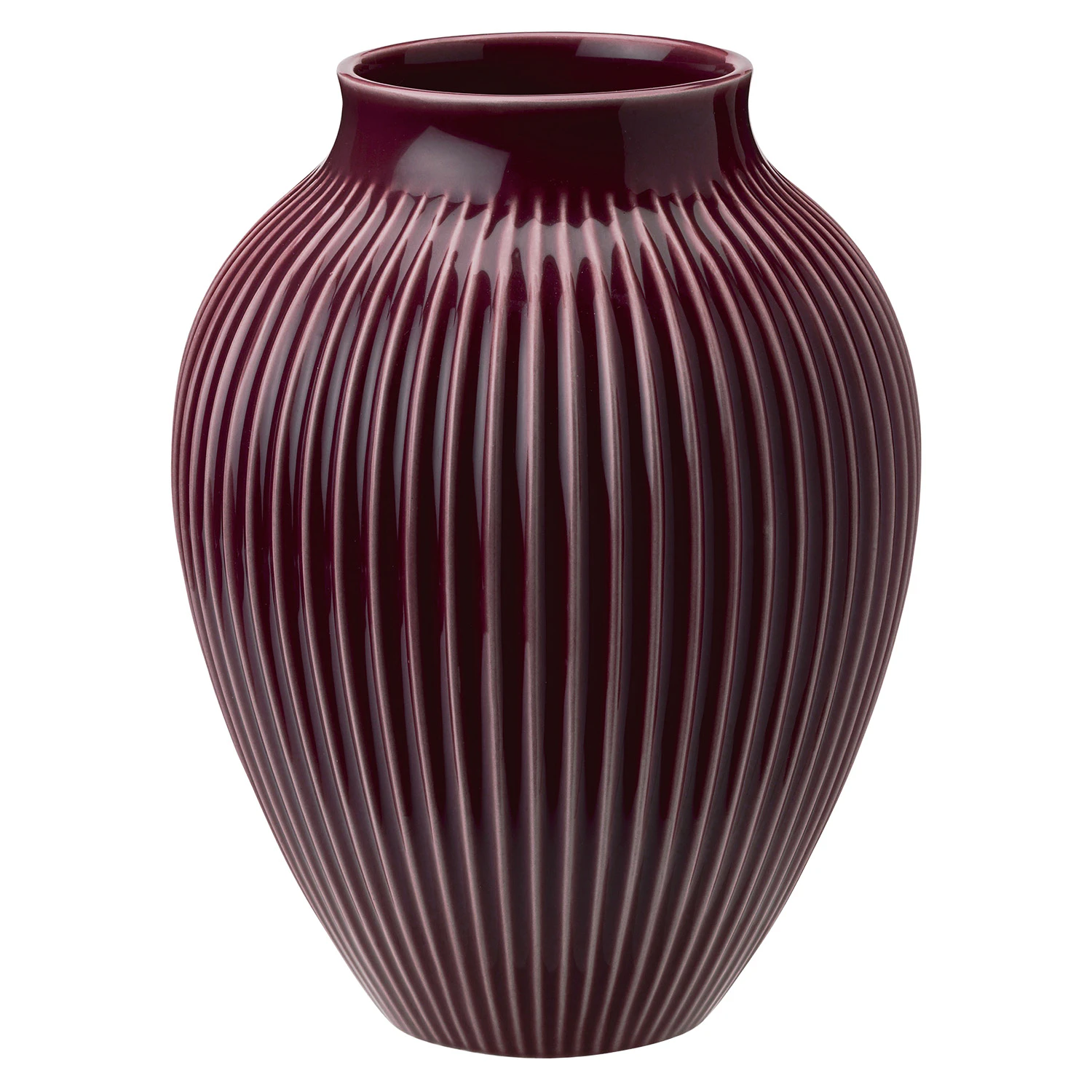 Knabstrup Keramik Vase Rillet 20 Cm - Vaser Keramik Ripple Berry - K1235-2