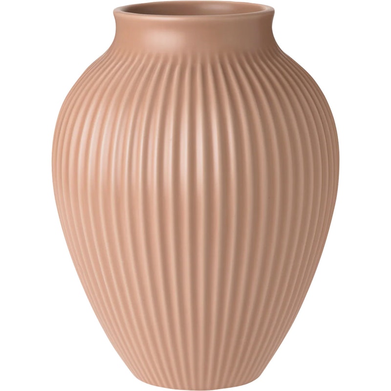 Vase Rillet 20 cm, Dusty Rose