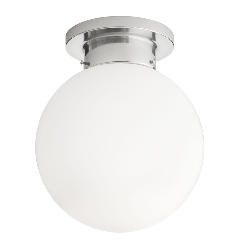 Glob Plafond 20 cm, Krom/Hvid