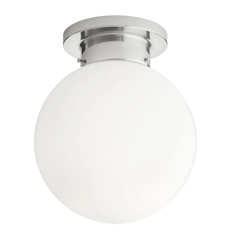 Glob Plafond 25 cm, Krom/Hvid