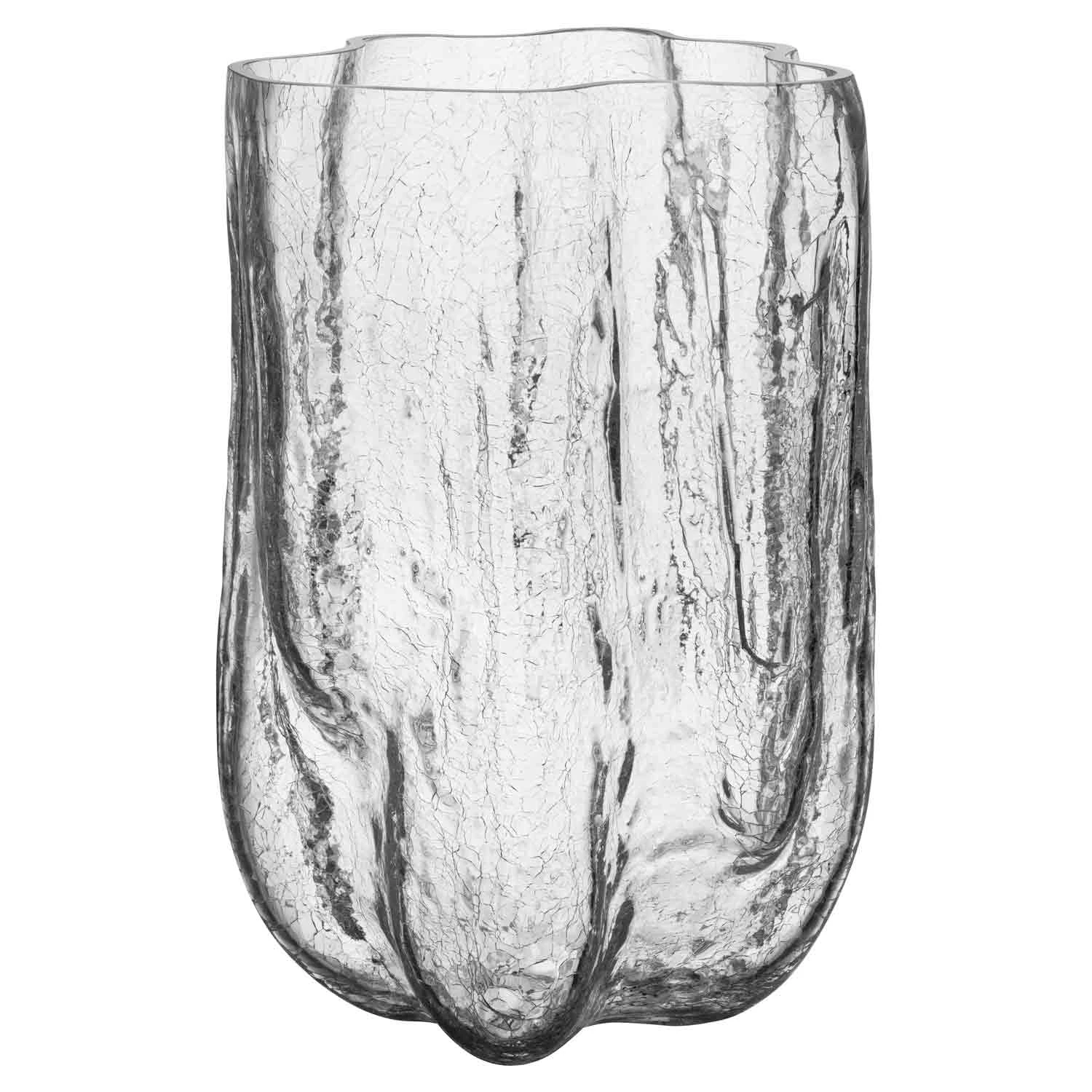 Kosta Boda Crackle Vase 37 Cm - Vaser Mundbl&aelig;st Glas Klar - 7042211
